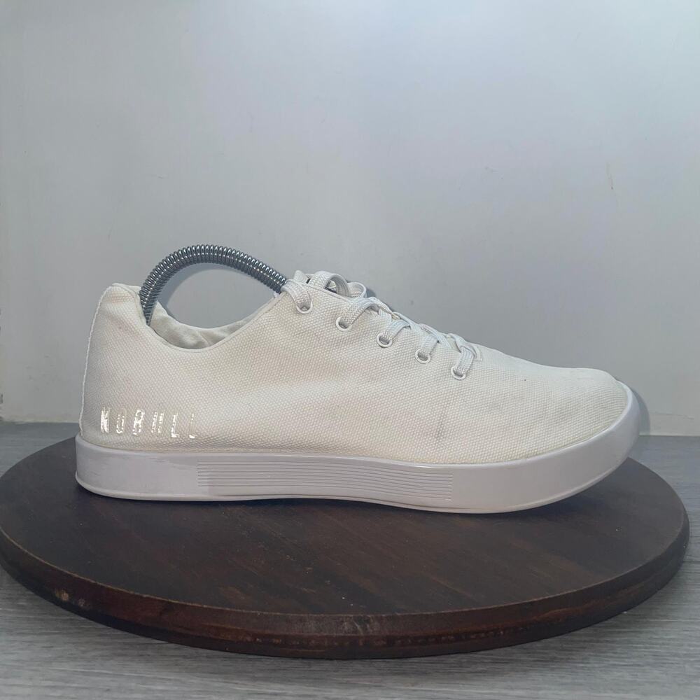 Nobull Canvas Trainer Men’s 9.5 White Athletic Running Walking Shoes Sneakers